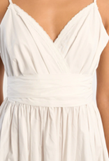 Molly Bracken Lori Tie-Back Mini Dress in White