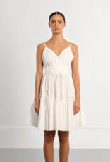 Molly Bracken Lori Tie-Back Mini Dress in White