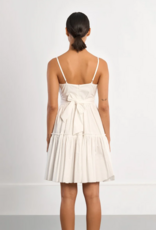 Molly Bracken Lori Tie-Back Mini Dress in White