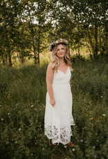 Adelyn Rae Tania Embroidered Scalloped Tiered Midi Dress (FINAL SALE)