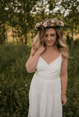 Adelyn Rae Tania Embroidered Scalloped Tiered Midi Dress (FINAL SALE)