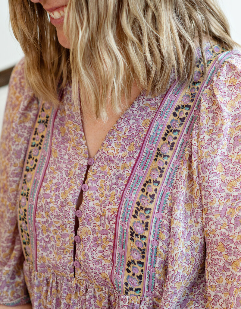Des Petits Hauts Sonate Long Sleeve Floral Dress