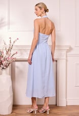 Angel Eye Marseille Halter Midi Dress in Baby Blue