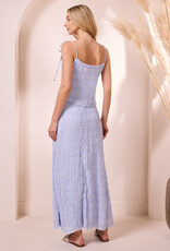 Angel Eye Essen Top and Skirt Set in Blue