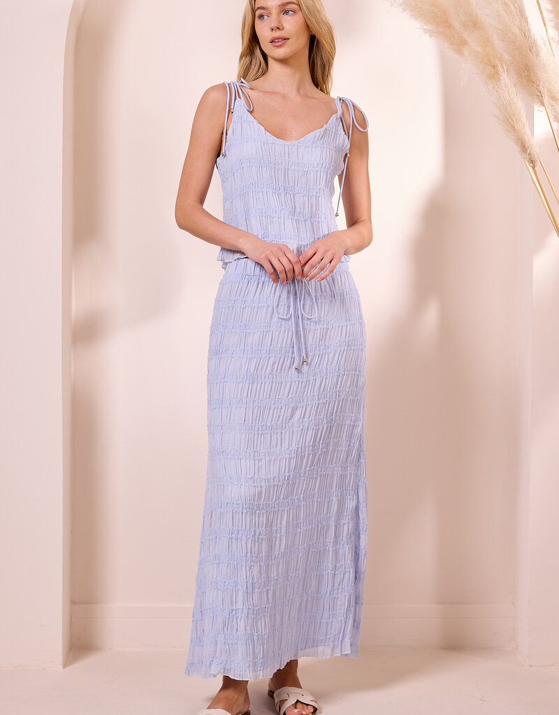 Angel Eye Essen Top and Skirt Set in Blue