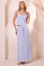Angel Eye Essen Top and Skirt Set in Blue
