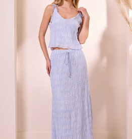 Angel Eye Essen Top and Skirt Set in Blue