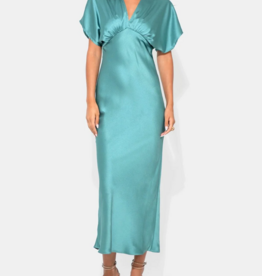 Adelyn Rae Charlotte Flutter Sleeve Midi Dress