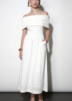 Greylin Marjorie Off-The-Shoulder Midi Dress