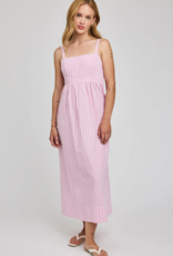 Gentle Fawn Alicia 100% Cotton Dress in Carnation Stripe Pink