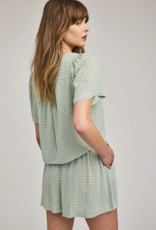 Gentle Fawn Quinn Short in Pistachio Gingham (FINAL SALE)