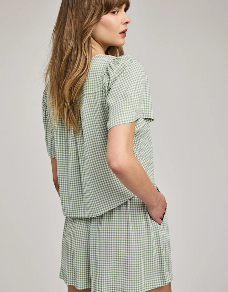 Gentle Fawn Quinn Short in Pistachio Gingham (FINAL SALE)