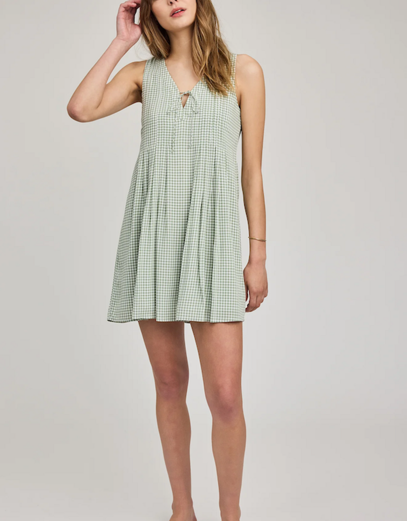 Gentle Fawn Zoey Mini Dress in Pistachio Gingham (FINAL SALE)