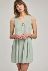 Gentle Fawn Zoey Mini Dress in Pistachio Gingham (FINAL SALE)