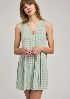Gentle Fawn Zoey Mini Dress in Pistachio Gingham