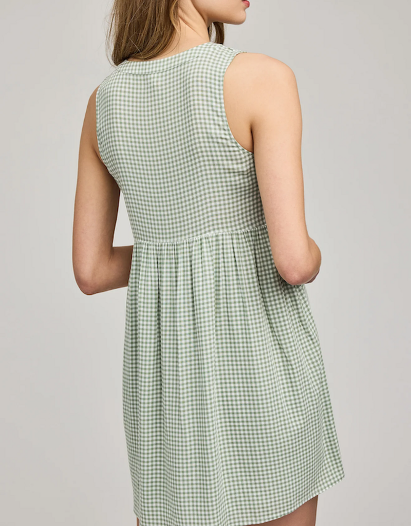 Gentle Fawn Zoey Mini Dress in Pistachio Gingham (FINAL SALE)