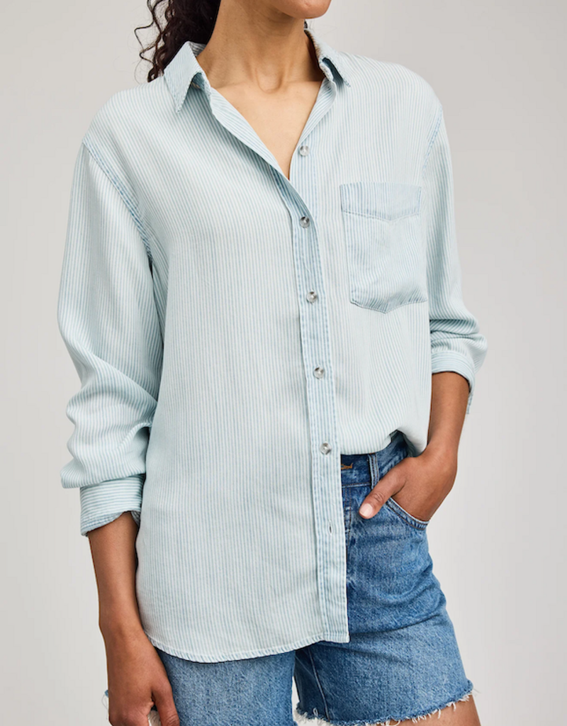 Gentle Fawn Ozzy Button Shirt in Blue Stripe