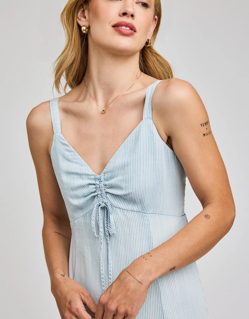 Gentle Fawn Renata Midi Dress in Blue Stripe