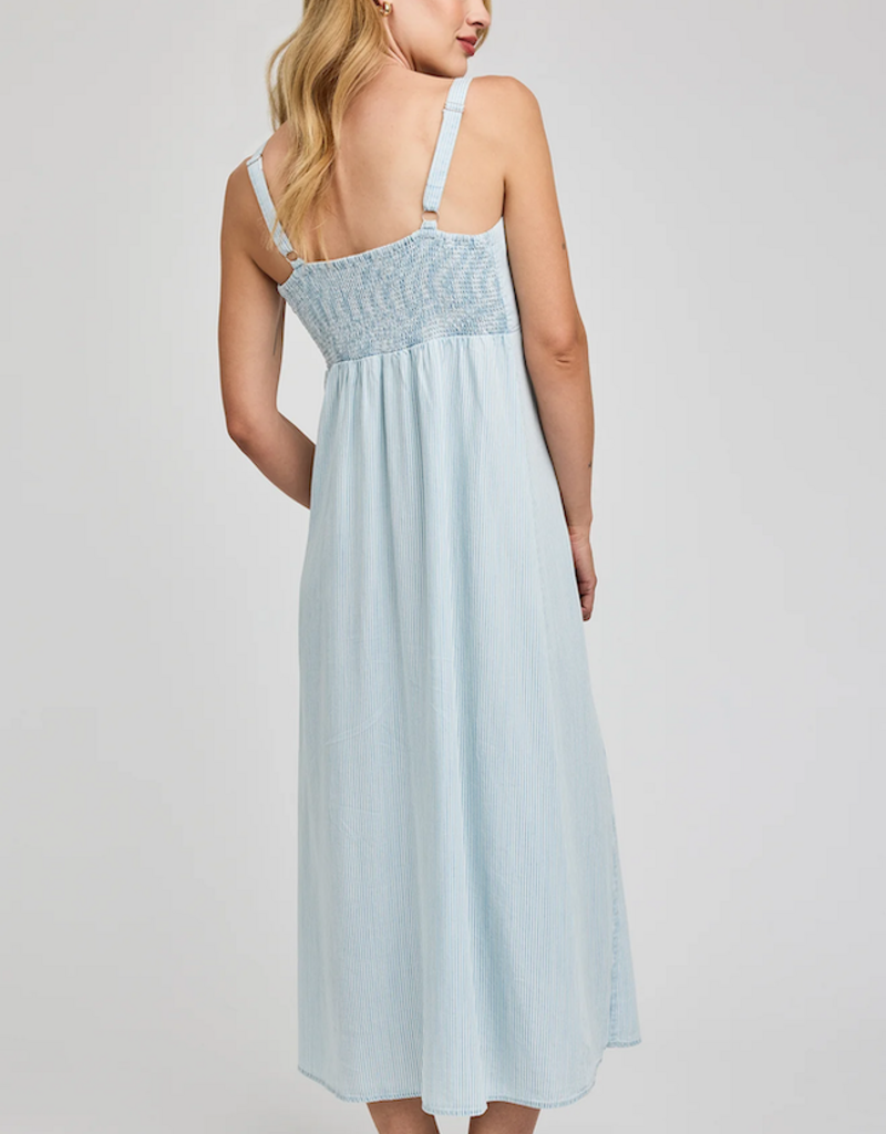 Gentle Fawn Renata Midi Dress in Blue Stripe