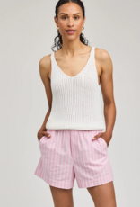 Gentle Fawn Lima 100% Cotton Short in Carnation Stripe