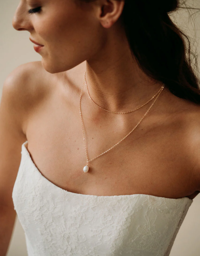 Luna & Stone Delia Double Chain Pearl Necklace