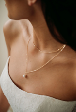 Luna & Stone Delia Double Chain Pearl Necklace