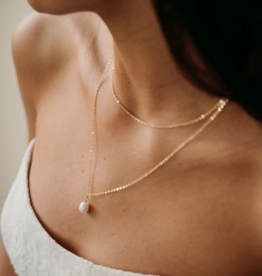 Luna & Stone Delia Double Chain Pearl Necklace