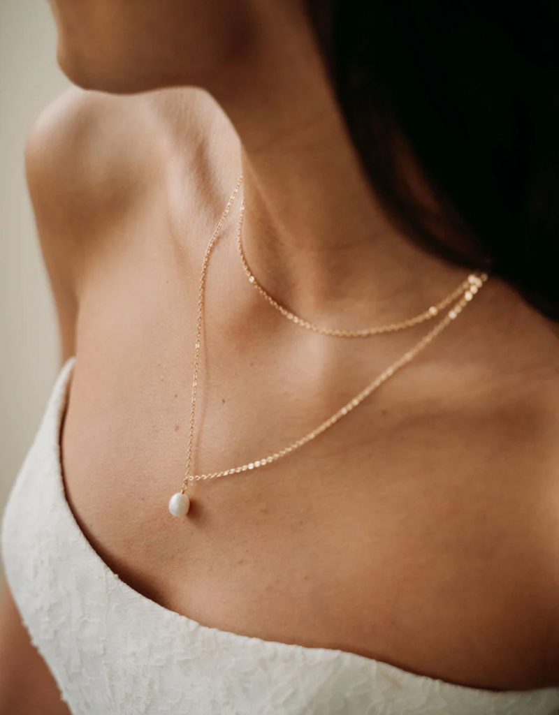 Luna & Stone Delia Double Chain Pearl Necklace