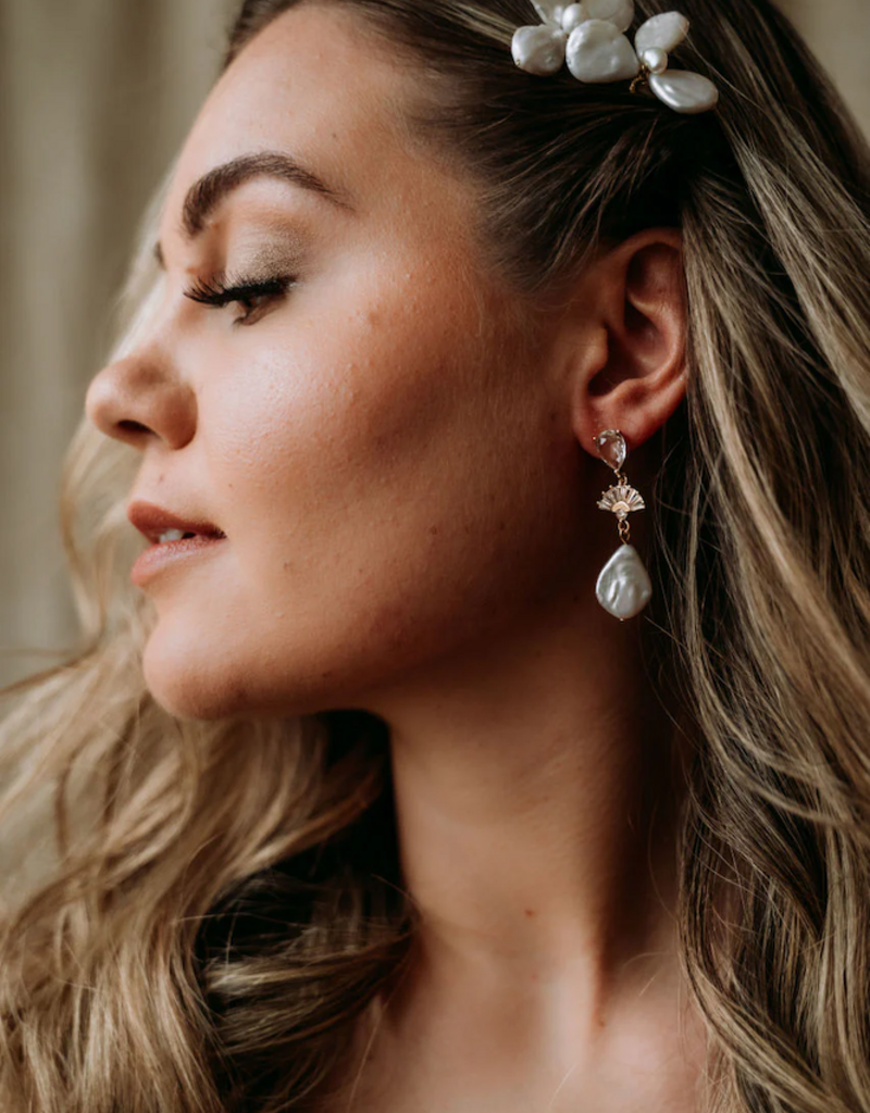 Luna & Stone Amalfi Drop Pearl Earring