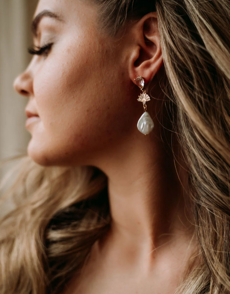 Luna & Stone Amalfi Drop Pearl Earring