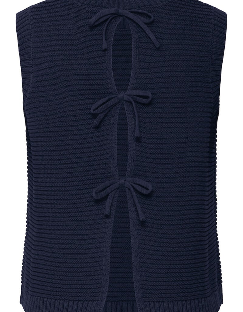 ICHI Dotties 100% Cotton Knit Slipover with Bows