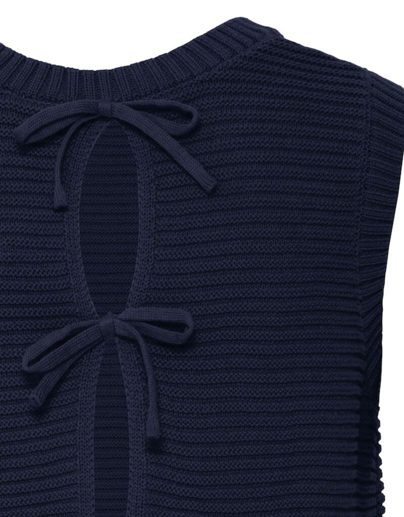 ICHI Dotties 100% Cotton Knit Slipover with Bows