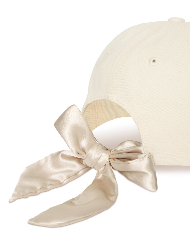 ICHI Adda Cotton Ball Cap in Birch