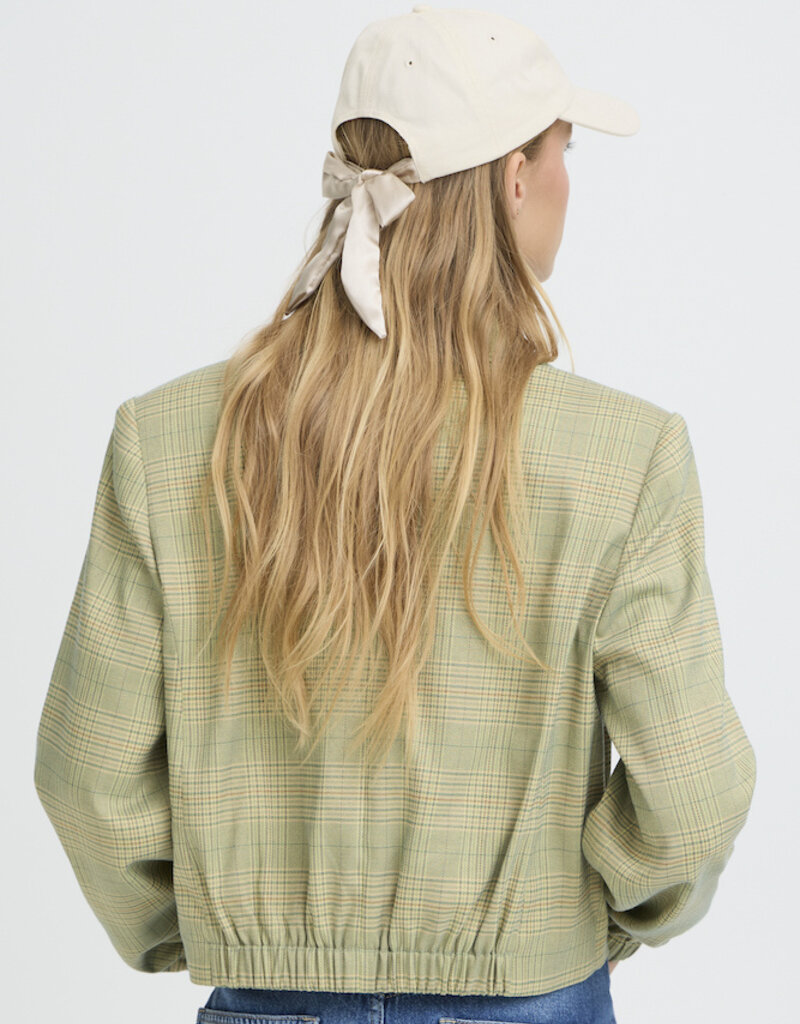 ICHI Adda Cotton Ball Cap in Birch