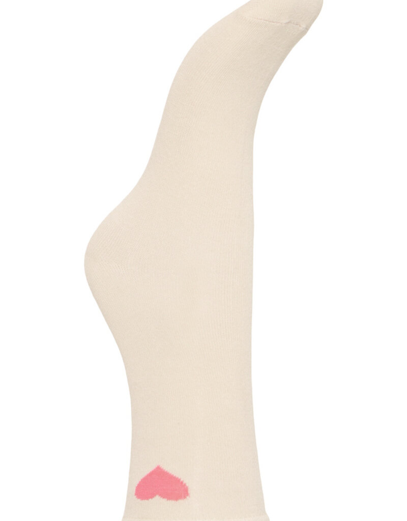 ICHI Anya Heart Socks in Birch