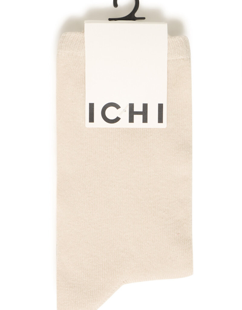 ICHI Anya Heart Socks in Birch