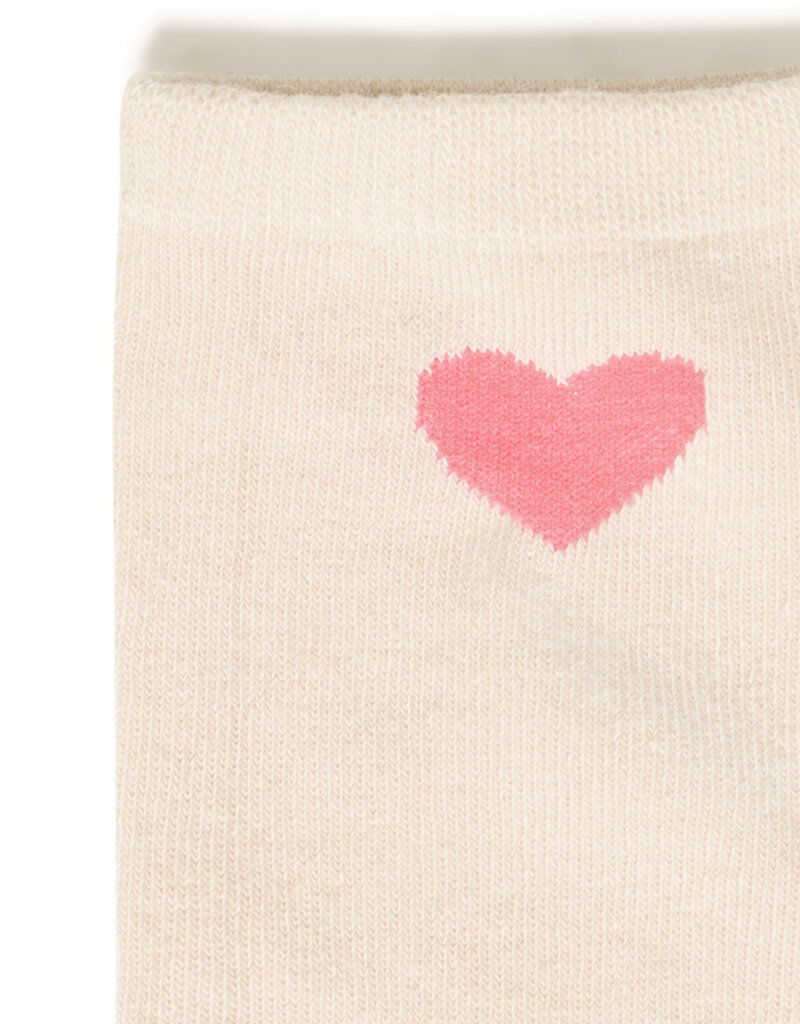 ICHI Anya Heart Socks in Birch