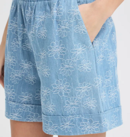 ICHI Odette Cotton Embroidered Shorts *Size 8 & 12 Left*