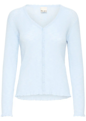 ICHI Bifance Cardigan with Scallop Detail