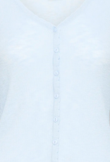 ICHI Bifance Cardigan with Scallop Detail in Skyway Blue