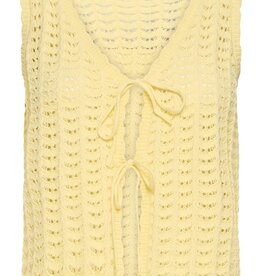 ICHI Dosia Reversible Cotton Knit Tie Vest