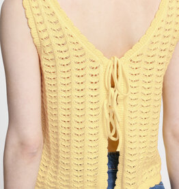 ICHI Dosia Reversible Cotton Knit Tie Vest *Large & XXL Left*