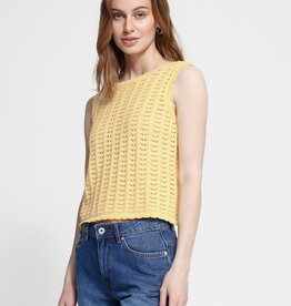 ICHI Dosia Reversible Cotton Knit Tie Vest