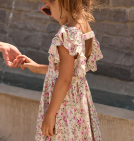 Saltwater Luxe Kids Brammie Mini Dress in Salt Floral