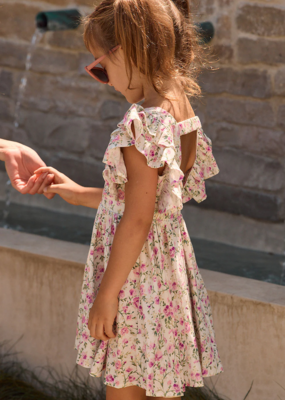Saltwater Luxe Kids Brammie Mini Dress in Salt Floral