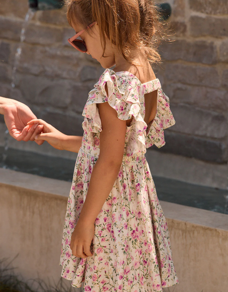 Saltwater Luxe Kids Brammie Mini Dress in Salt Floral