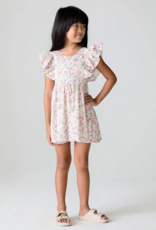 Saltwater Luxe Kids Brammie Mini Dress in Salt Floral