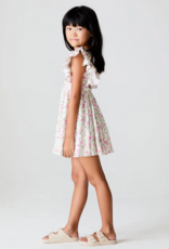 Saltwater Luxe Kids Brammie Mini Dress in Salt Floral