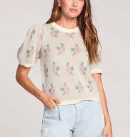 Saltwater Luxe Doc Sweater in Salt Floral