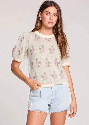Saltwater Luxe Doc Sweater in Salt Floral
